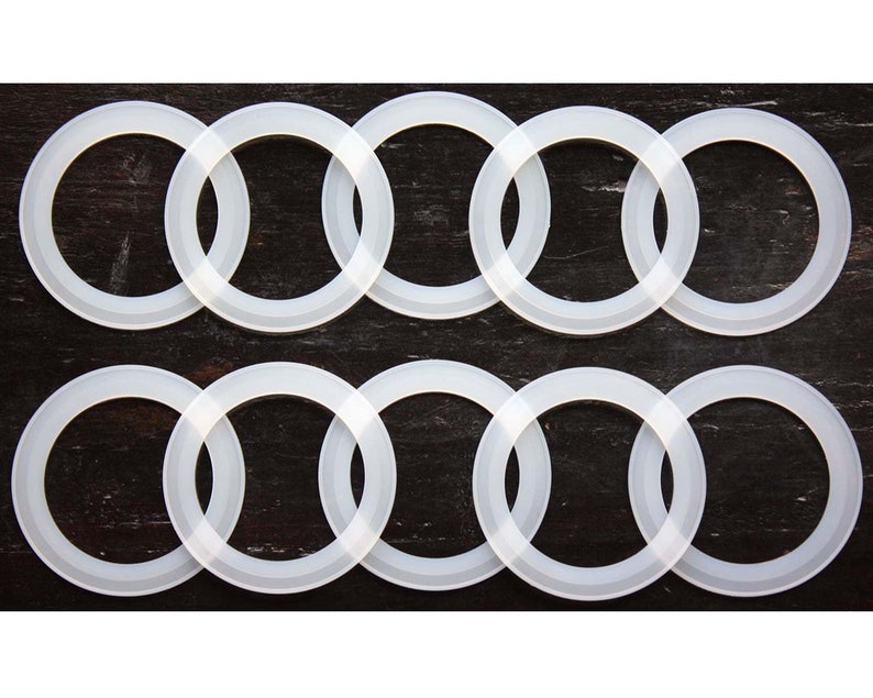 Platinum Silicone Sealing Rings 10 Pack for Mason Jars Etsy