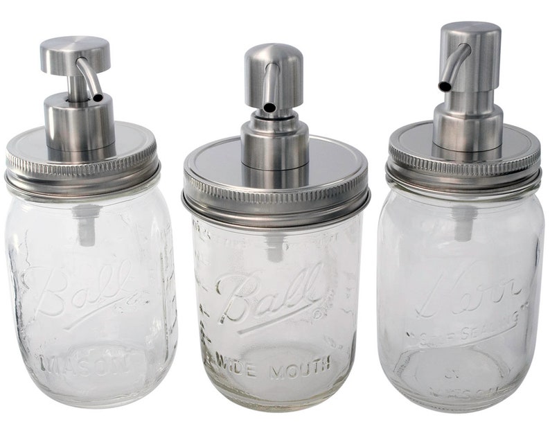 Mason Jar Soap Dispenser Pump Lid Kit Regular or Wide Mouth Etsy