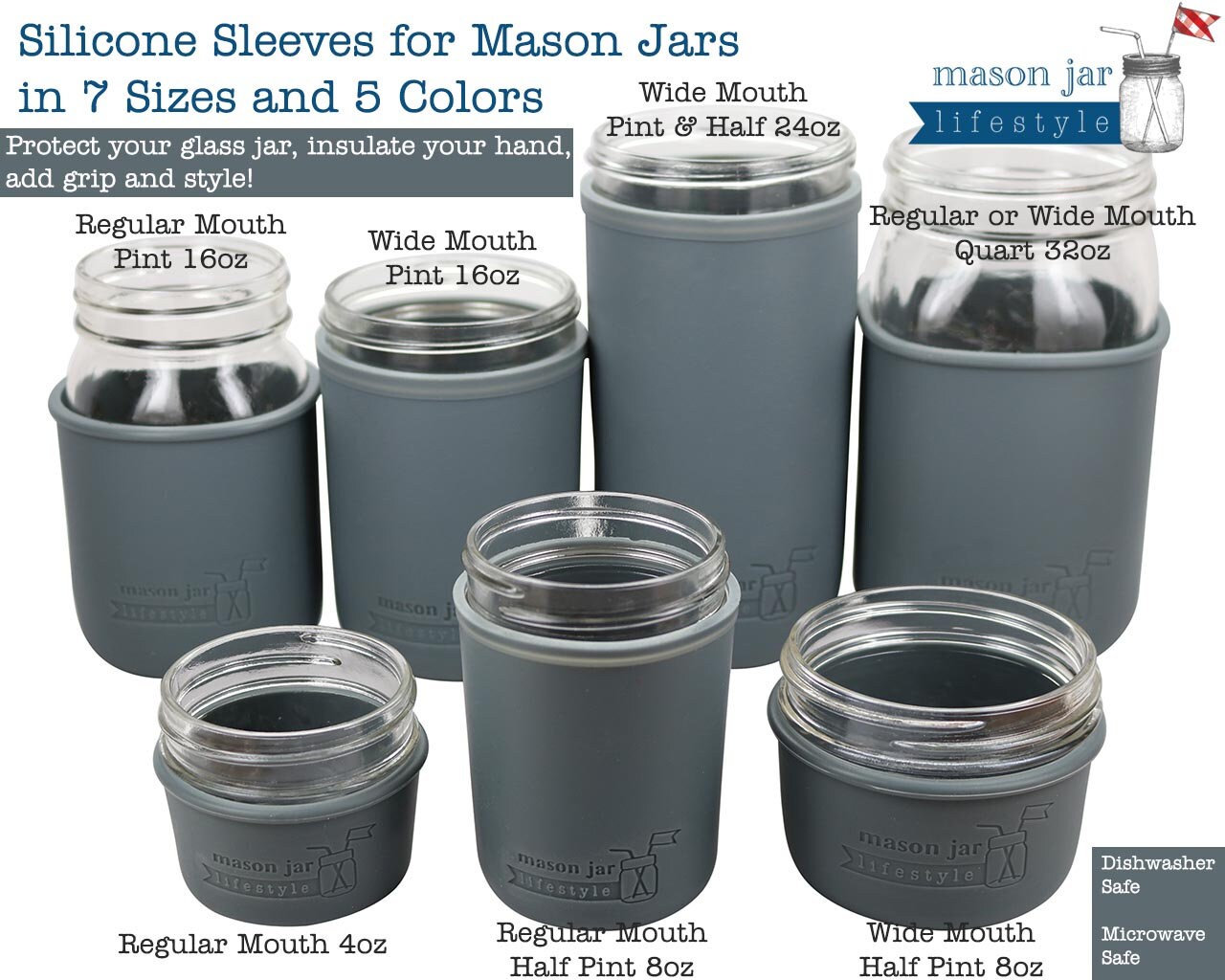 Silicone Sleeve for Quart 32oz Mason Jars Berry Pink
