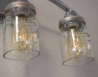 Open Bottom Ball or Kerr Mason Jar for Lighting Shade or Crafts in Pint, Quart, or Half Gallon / Cut Jar / Cut Mason Jar / Cut Ball Jar