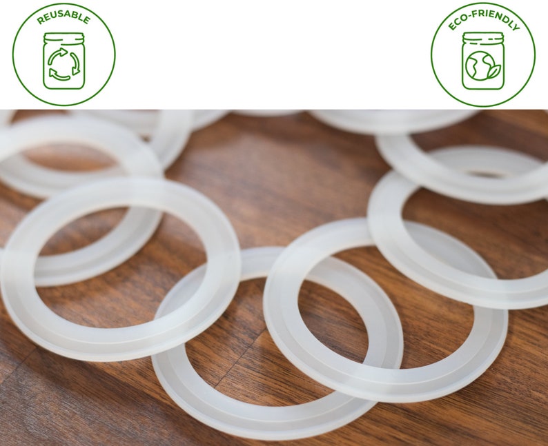 Platinum Silicone Sealing Rings 10 Pack for Mason Jars Etsy