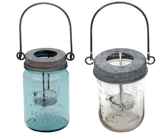 Drik vand kaffe Måge Mason Jar Tea Light Candle Holder Lids With Handles 3 Pack - Etsy