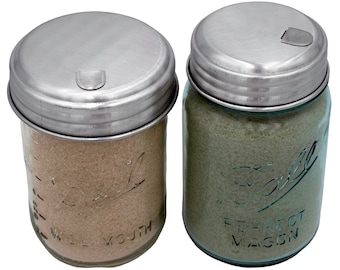 Sugar Dispensing Lids for Regular or Wide Mouth Mason Jars | 2 Pack | Sugar Dispenser | Mason Jar Accessories | Mason Jar Lids