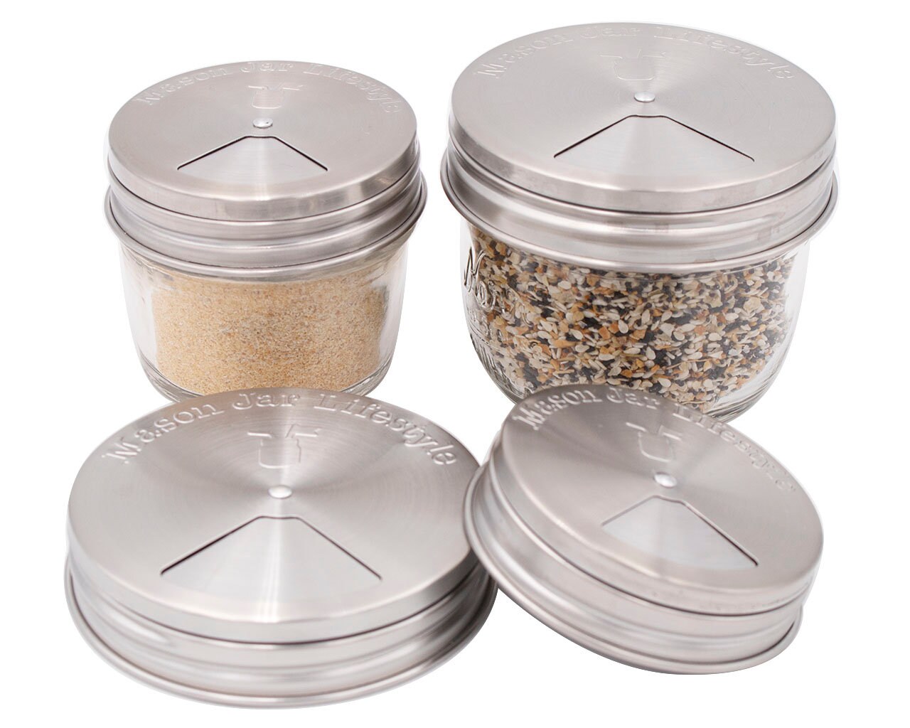 Darware 16oz Empty Candle Jars with Metal Lids (4-Pack), Fancy Candle-Making Containers