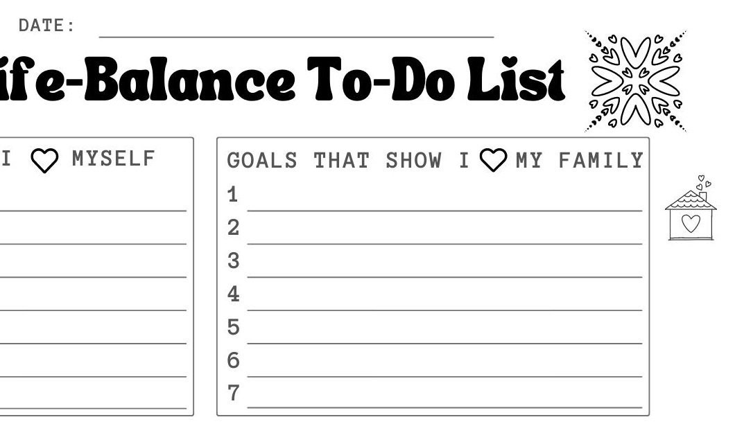 Life Balance To-do List With Idea Generator - Etsy