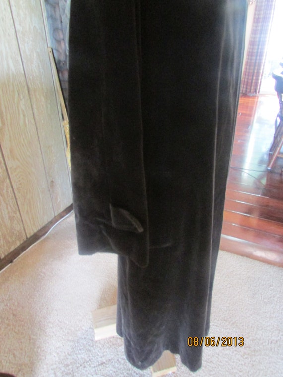 Vintage Brown Croduroy Long Womens Coat Size L By… - image 5