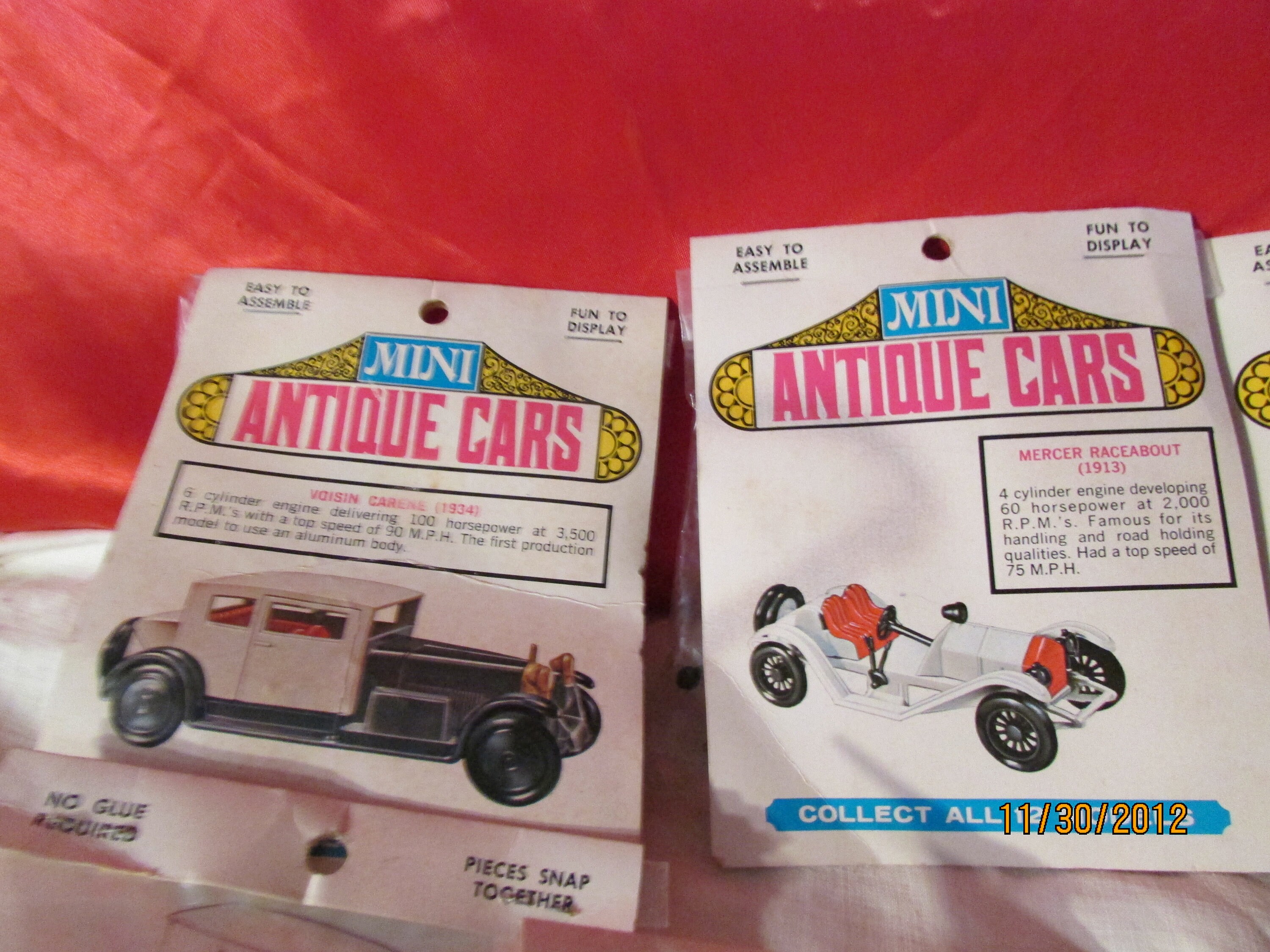 9 Vintage Mini Antique Car Kits by Strategic Parts Made in Etsy
