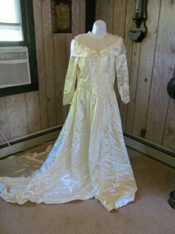 Vintage Satin Wedding Gown