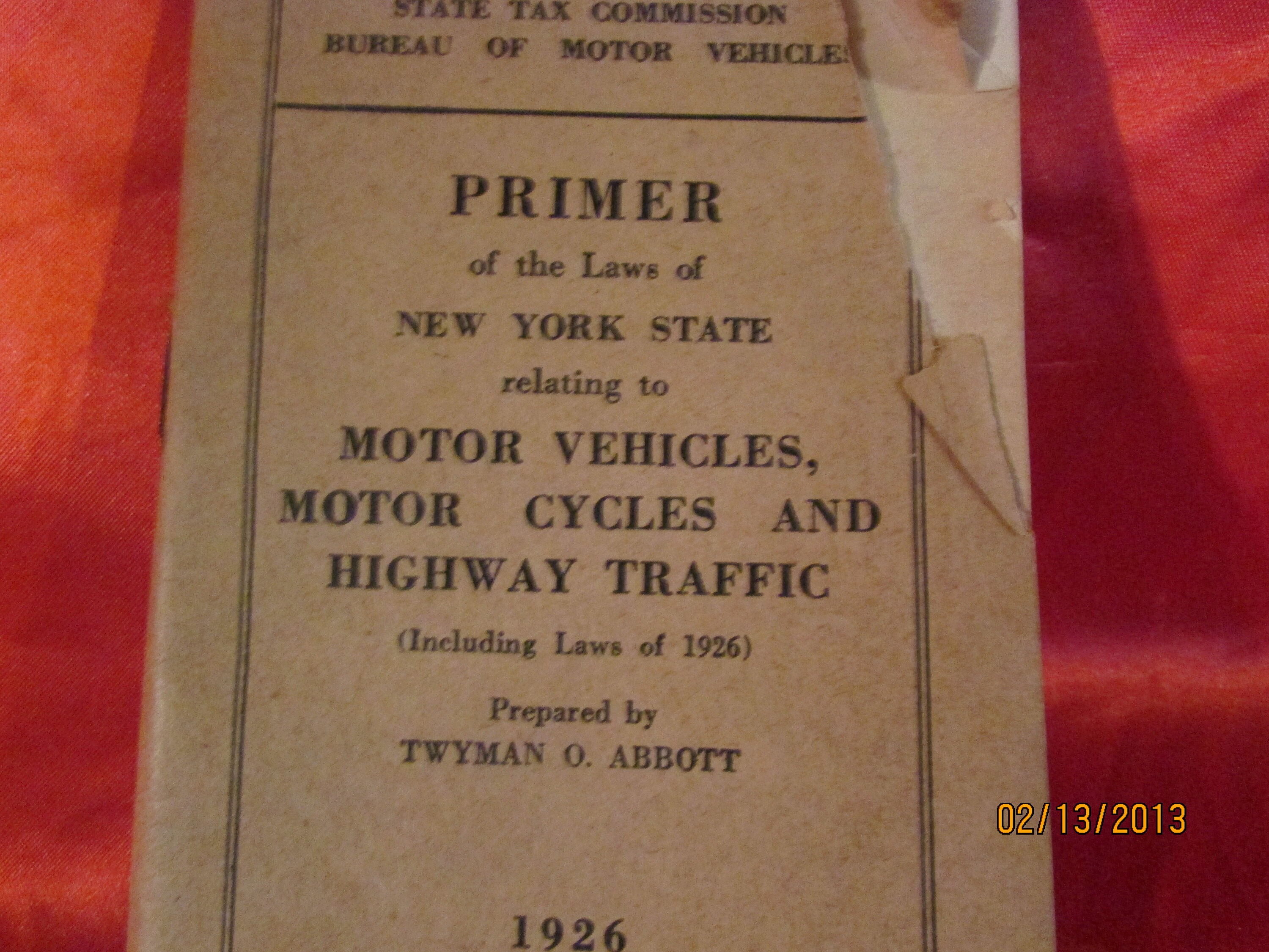 1926 New York State Motor Vehicles & Highway Traffic Laws Etsy