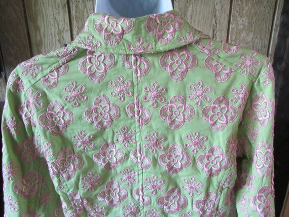 Ladies Spring Jacket Mint Green with Embroidered … - image 7