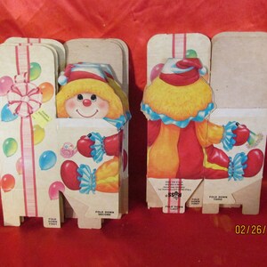 11 Vintage Birthday Candy Boxes or Gift Boxes by Russ Clown Design