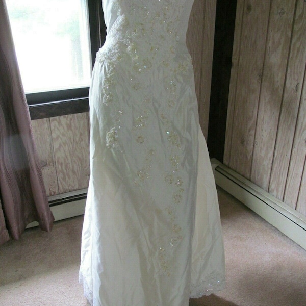 Ivory Wedding Gown Size S Used  Jacket Long Train 3 piece by Demetrios