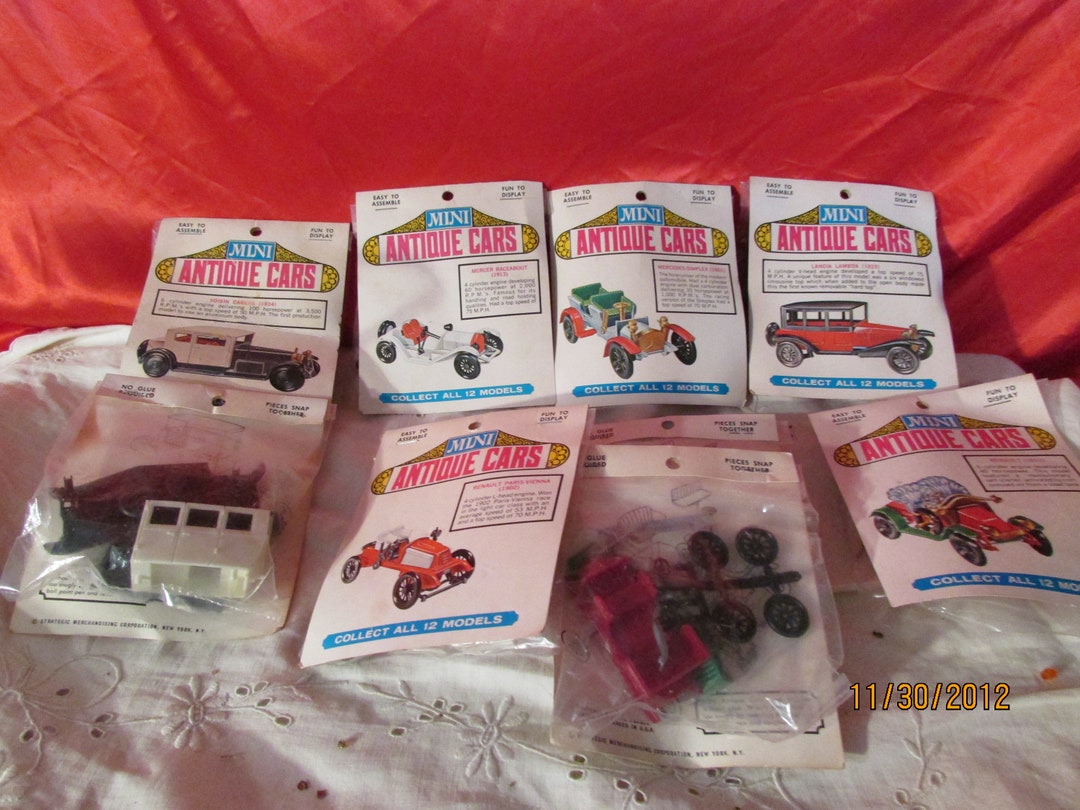 9 Vintage Mini Antique Car Kits by Strategic Parts Made in Etsy
