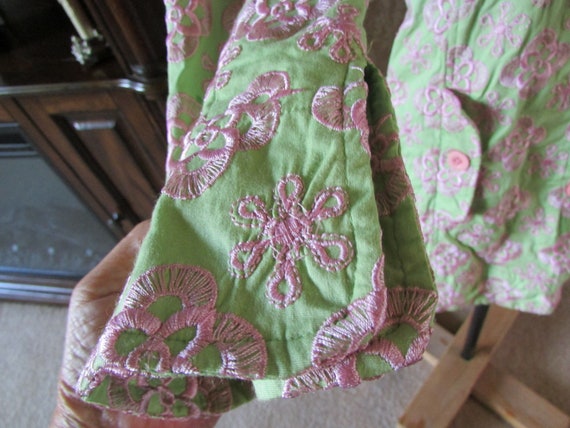 Ladies Spring Jacket Mint Green with Embroidered … - image 2