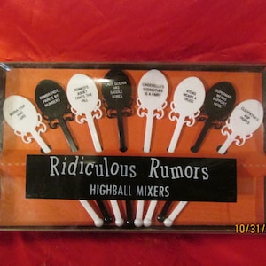 Vintage Ridiculous Rumors Highball Mixers Unused