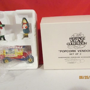 Dept 56 Heritage Village Collection Popcorn Vendor