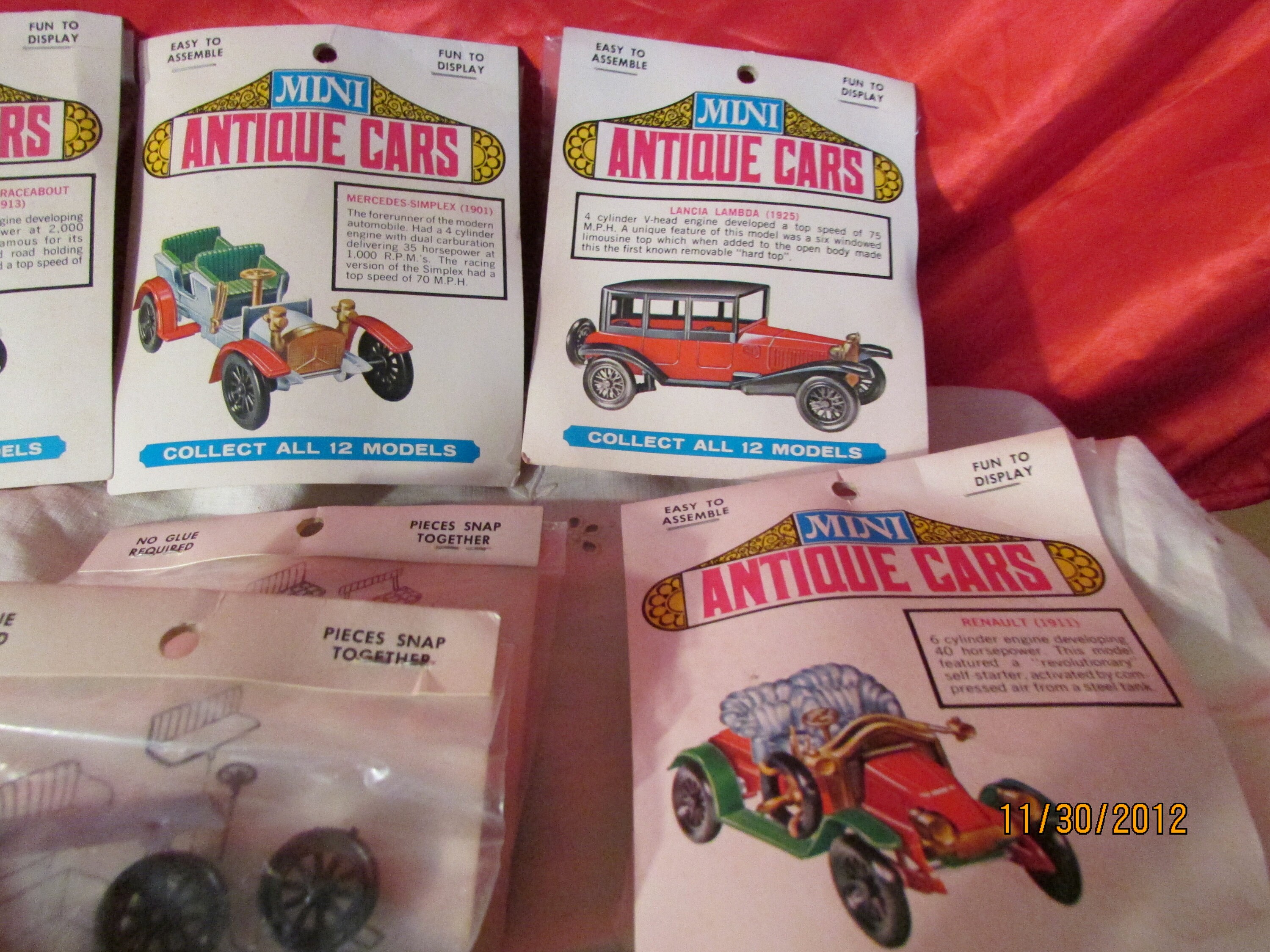 9 Vintage Mini Antique Car Kits by Strategic Parts Made in Etsy