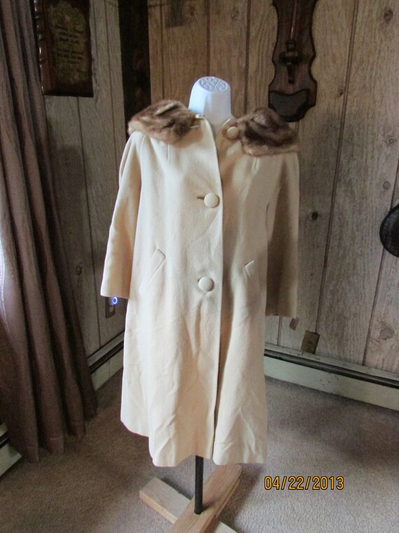 Vintage 1950's Ladies Coat Oriental Pure Cashmere… - image 1