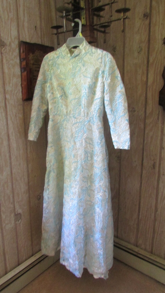1970's Hand Made Mother Of The Bride Gown Petite S