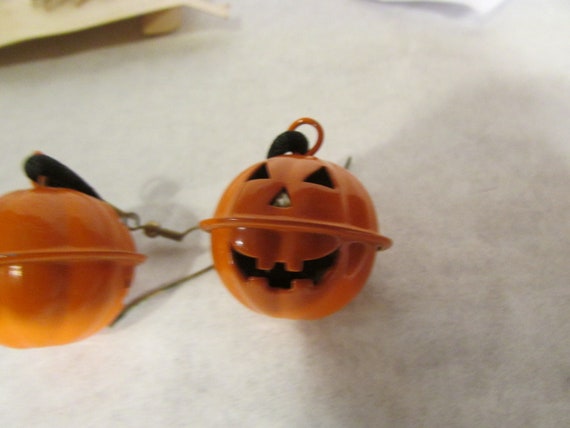 Pumpkin Bell Halloween Earrings - image 2