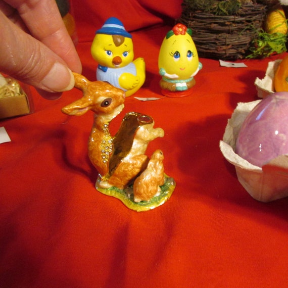 Cherished Treasures Bunny Rabbit Trinket Box Mommy & … - Gem