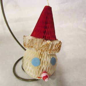 Vintage Santa Claus Honey Comb 4&quot; Christmas Honey Comb Santa Claus