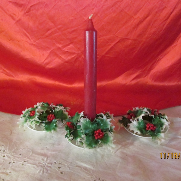 Holly Candle Holders Etsy