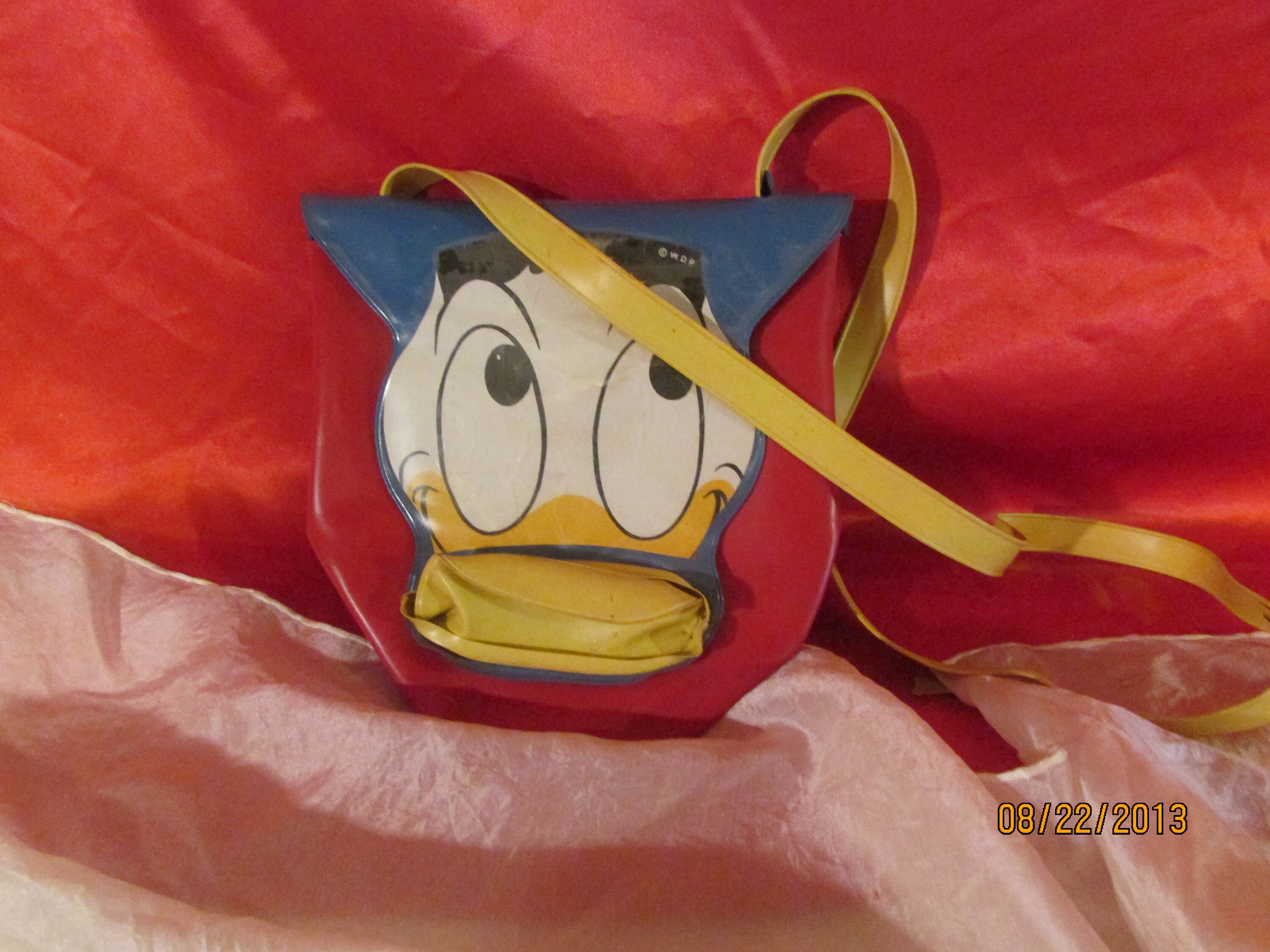 Vintage Donald Duck Vinyl Geldbörse mit Armschlaufe