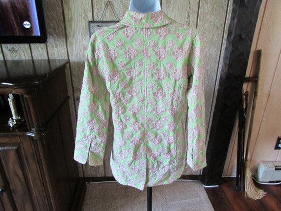Ladies Spring Jacket Mint Green with Embroidered … - image 3