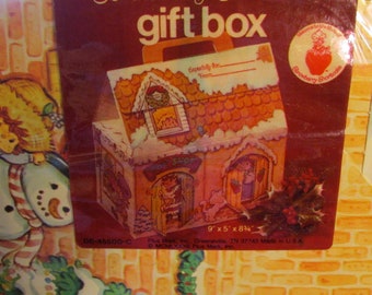 Vintage Strawberry Shortcake Christmas Gift Box Cookie Box NIEUW