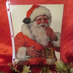 Vintage FAS Made in USA Santa Print # 1760 Litho? 8 x 10 Lithograph