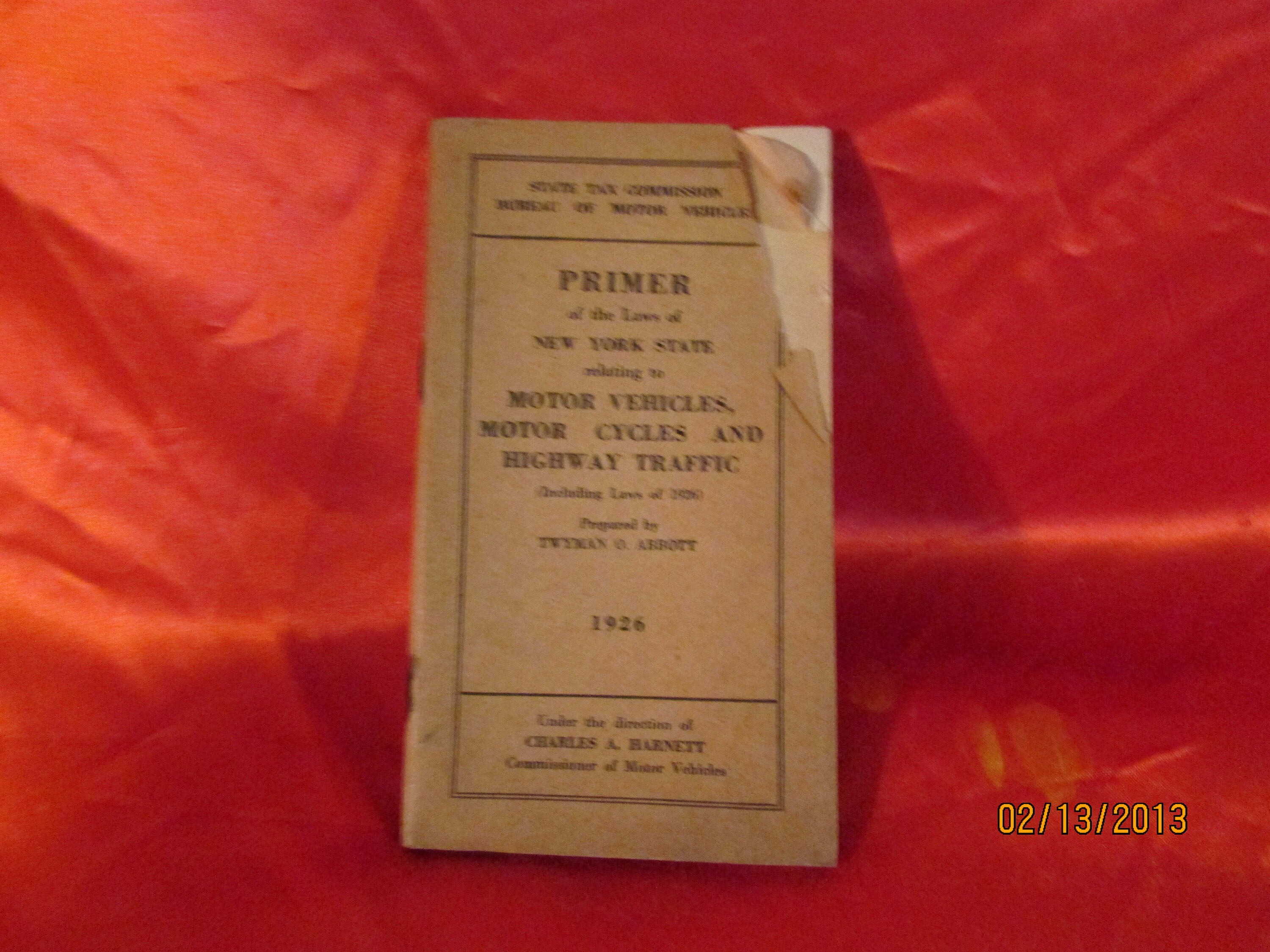 1926 New York State Motor Vehicles & Highway Traffic Laws Etsy
