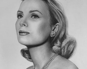 Grace Kelly - Original Fine Art Pencil Drawing