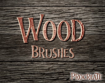 20 Wood Texture Brushes - Procreate