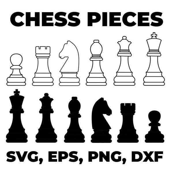 Piezas de ajedrez - svg, png, eps, dxf