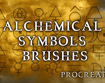 25 Alchemical Symbols Brushes