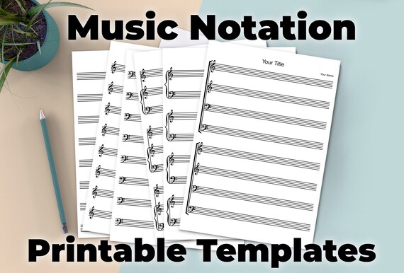Music Notation Printable Templates - Etsy