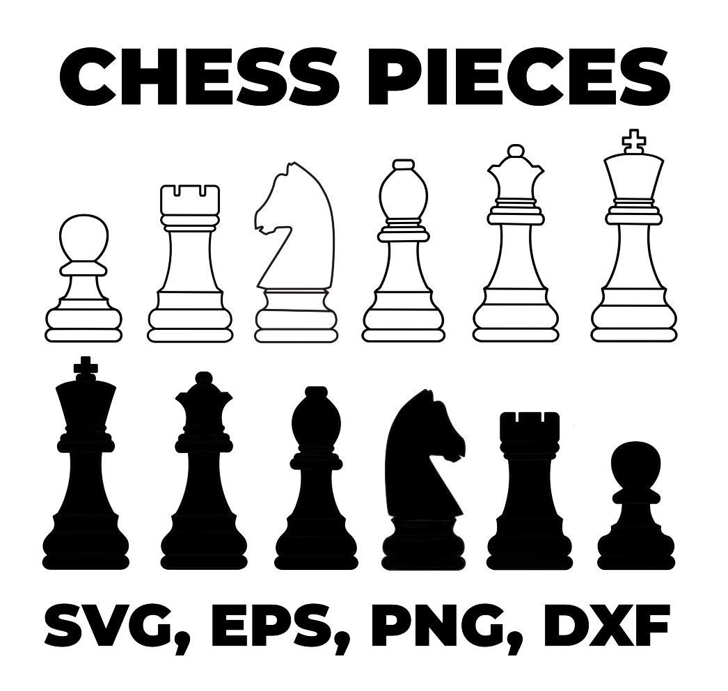 Chess Pieces - svg, png, eps, dxf