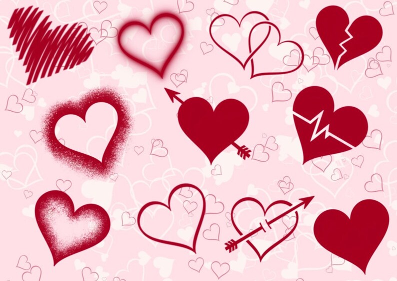 22 Heartshaped Brushes procreate Etsy