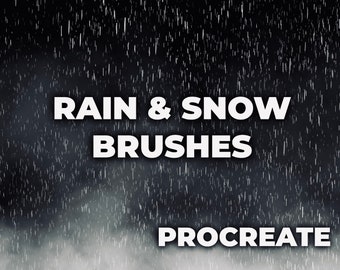 Rain and Snow Brushes - Procreate