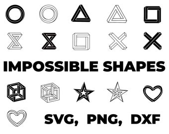 Impossible Shapes - svg, png, dxf