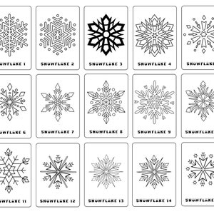 15 Snowflakes Coloring Book image 1