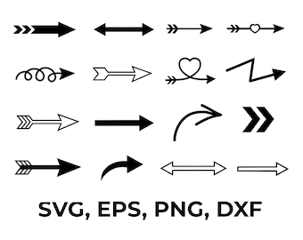 Arrows - svg, eps, dxf, png