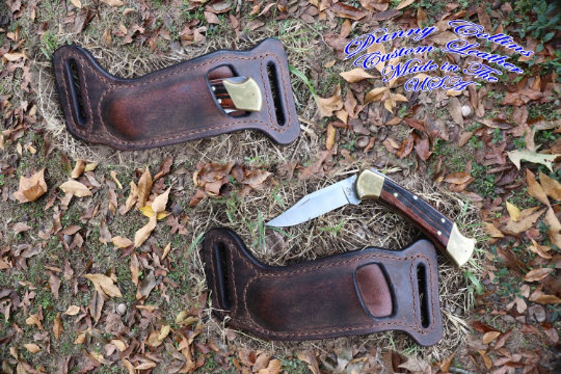 Buck 112 Sheath Buffalo Leather Knife Sheath Horizontal | Etsy
