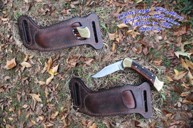 Buck 112 Sheath Buffalo Leather Knife Sheath Horizontal Etsy