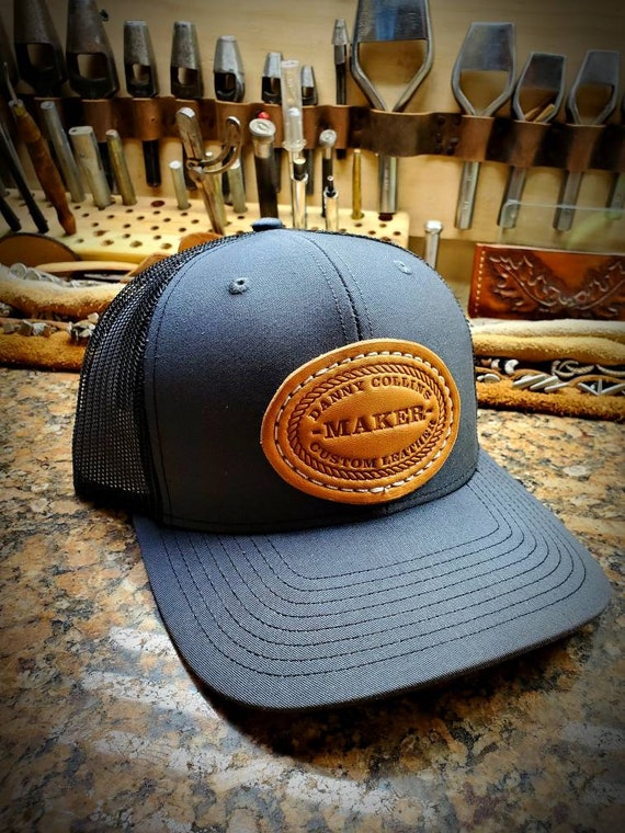 custom leather baseball caps