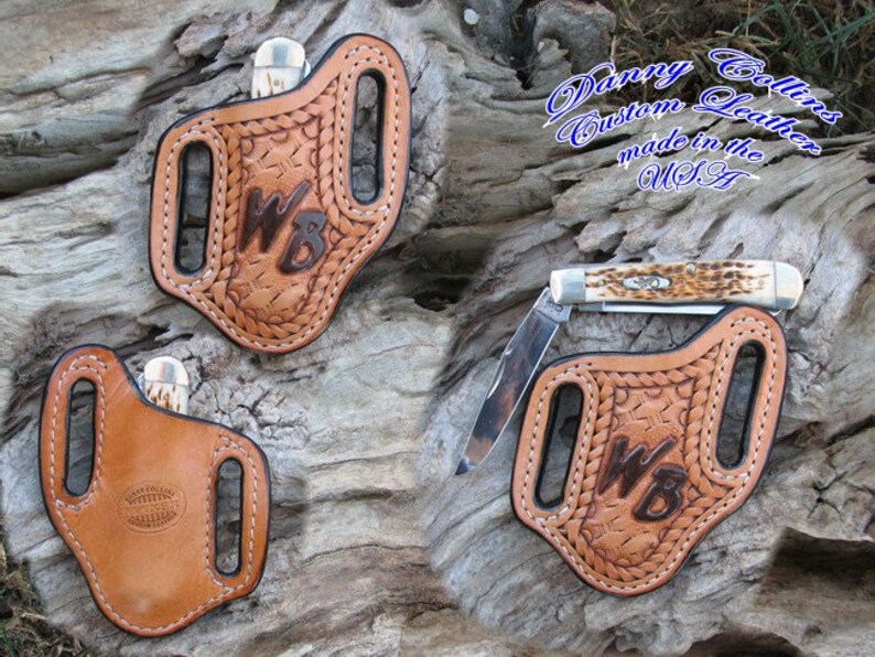 Personalized Leather Knife Sheathes Pancake Knife Sheaths Etsy