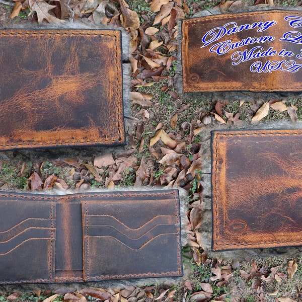 Badlands Elk Bi fold wallet, Leather Wallet, Mens Wallet, Elk Leather Wallet