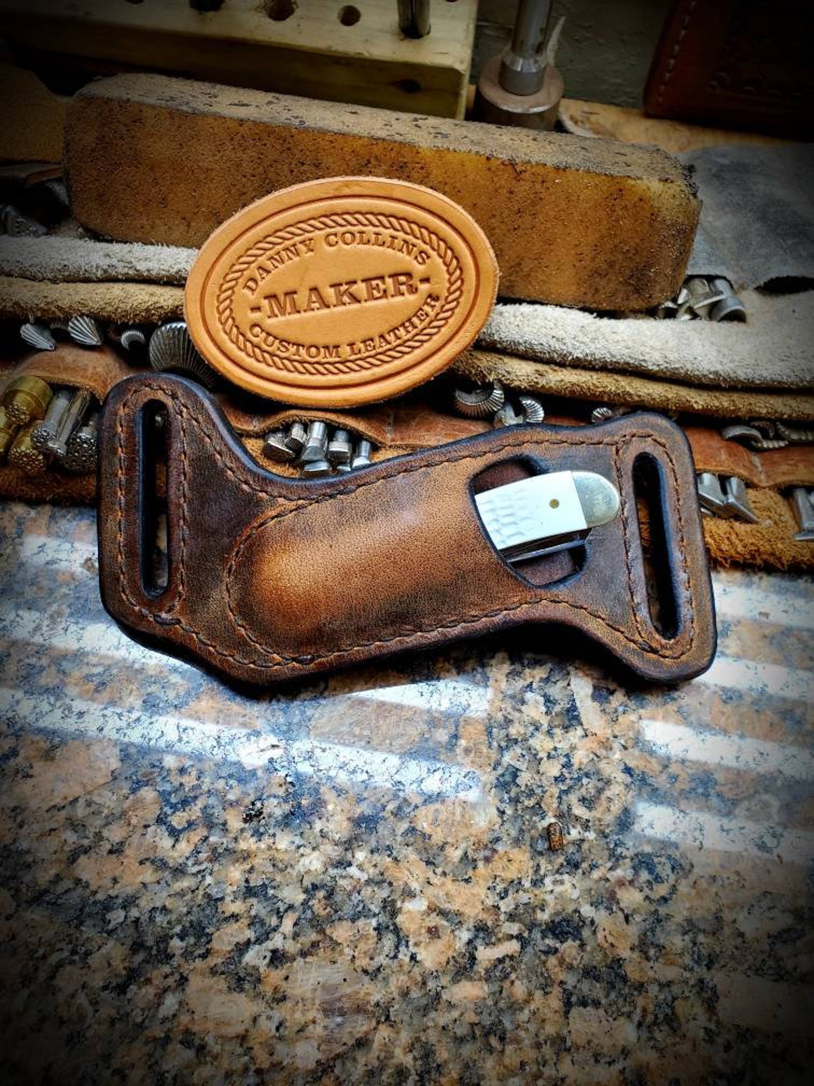 Case Mini Trapper sheath Buffalo leather Knife Sheath Etsy