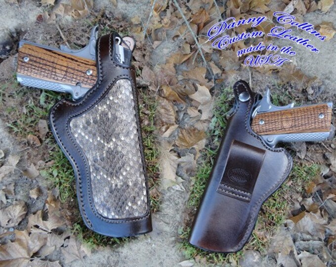 Rattlesnake 1911 Holster, 1911 Holster, Snake Skin Holster, Gun Leather